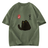 Tokyosol Black Civet Cat Washed T-Shirt