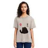 Tokyosol Black Civet Cat Washed T-Shirt