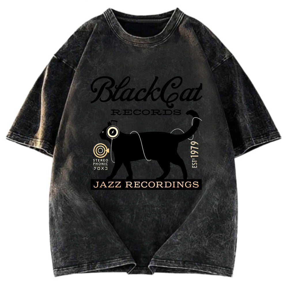 Tokyosol Black Cat Japan Washed T-Shirt