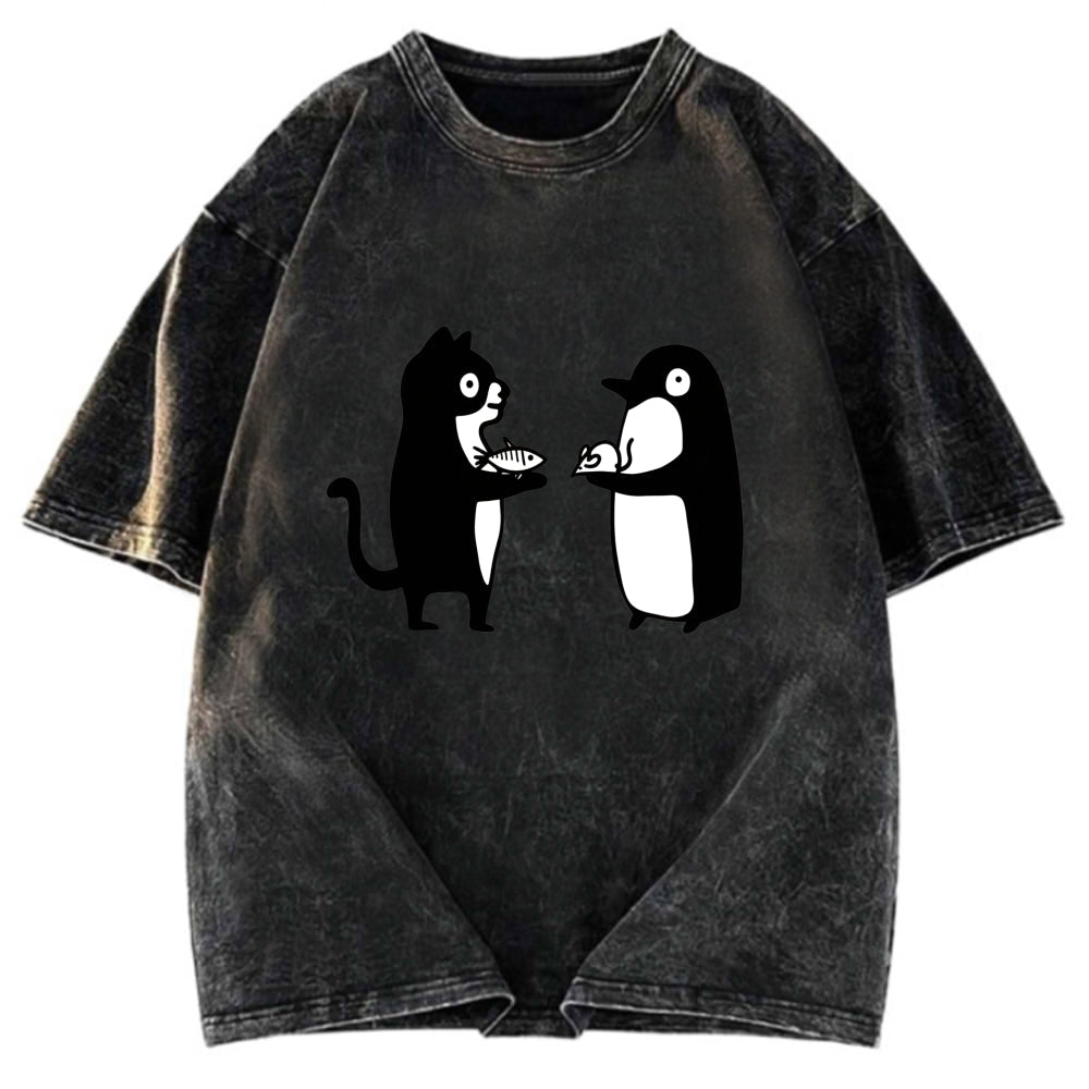 Tokyosol Funny Food Swaps Washed T-Shirt