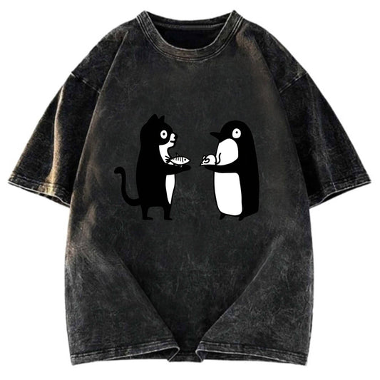 Tokyosol Funny Food Swaps Washed T-Shirt