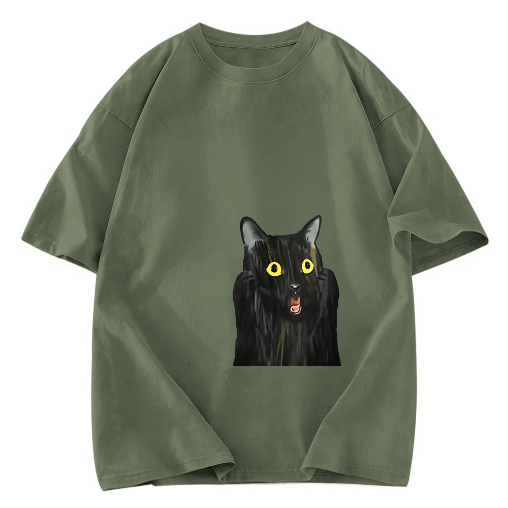 Tokyosol Screaming Black Cat Washed T-Shirt