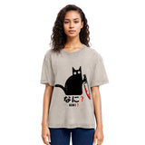 Tokyosol A Puzzled Cat Holding A Knife Washed T-Shirt