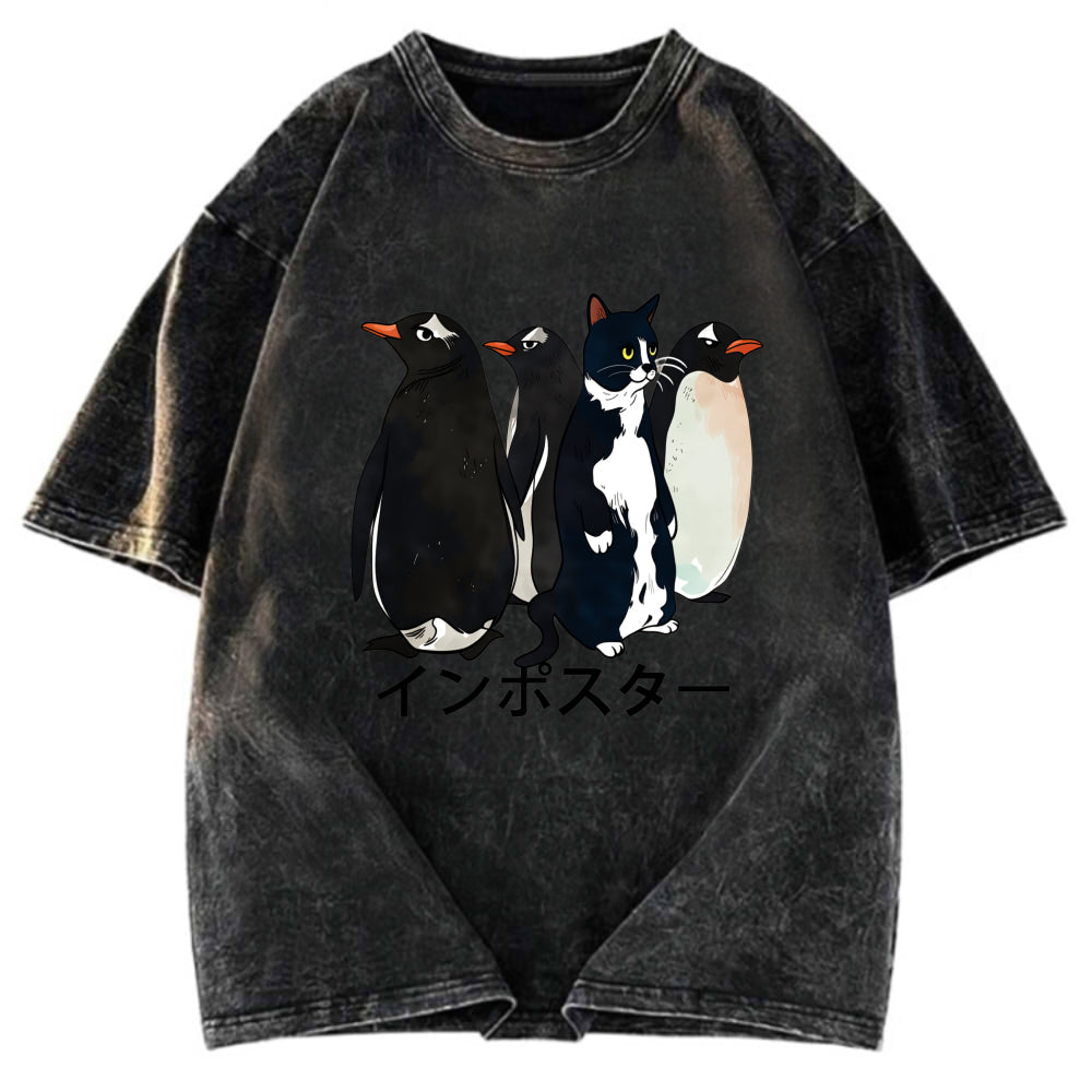 Tokyosol Imposter Among Penguins Washed T-Shirt