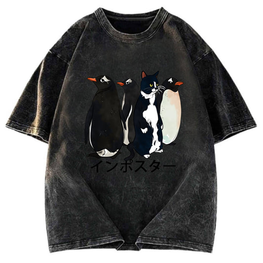 Tokyosol Imposter Among Penguins Washed T-Shirt