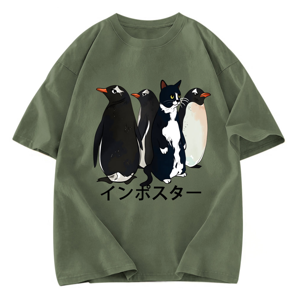 Tokyosol Imposter Among Penguins Washed T-Shirt