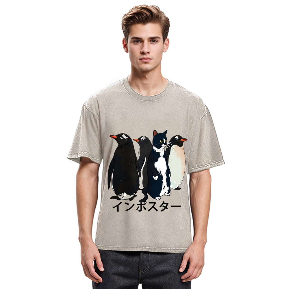 Tokyosol Imposter Among Penguins Washed T-Shirt
