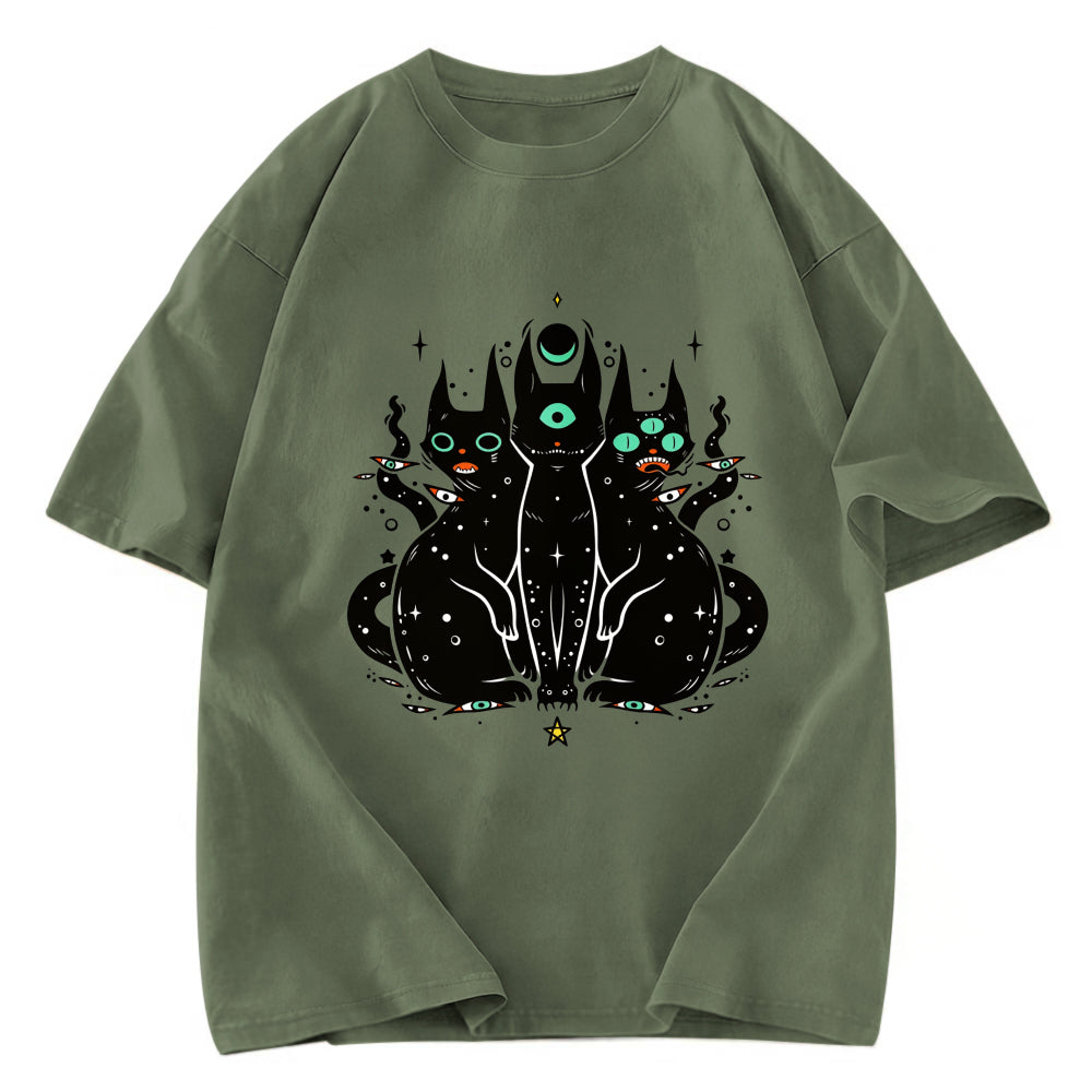 Tokyosol Mystic Cat Trinity Washed T-Shirt