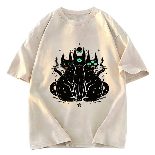 Tokyosol Mystic Cat Trinity Washed T-Shirt