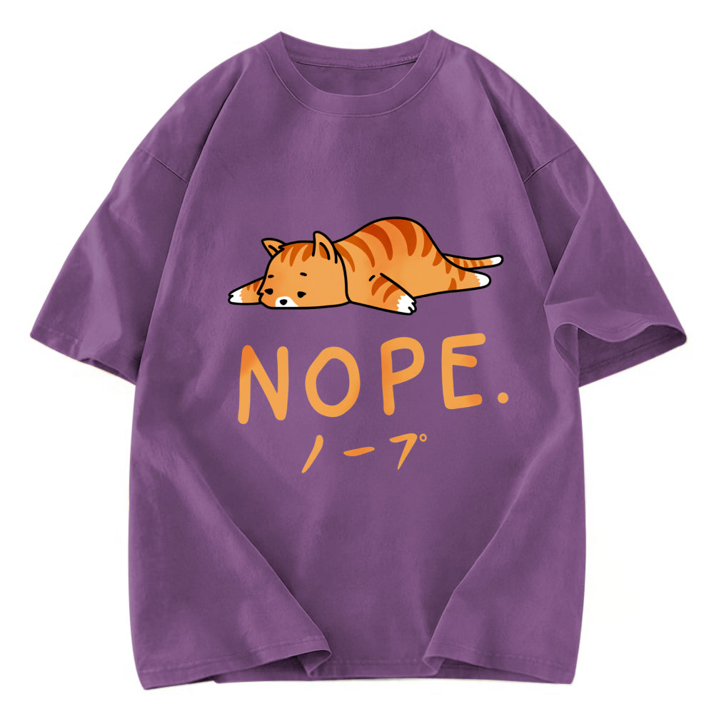 Tokyosol Cute Lying Cat Washed T-Shirt