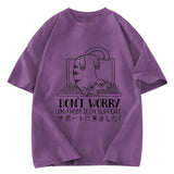 Tokyosol I'm From Tech Support Cat Washed T-Shirt