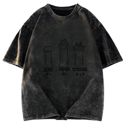 Tokyosol Rock Paper Scissors Washed T-Shirt