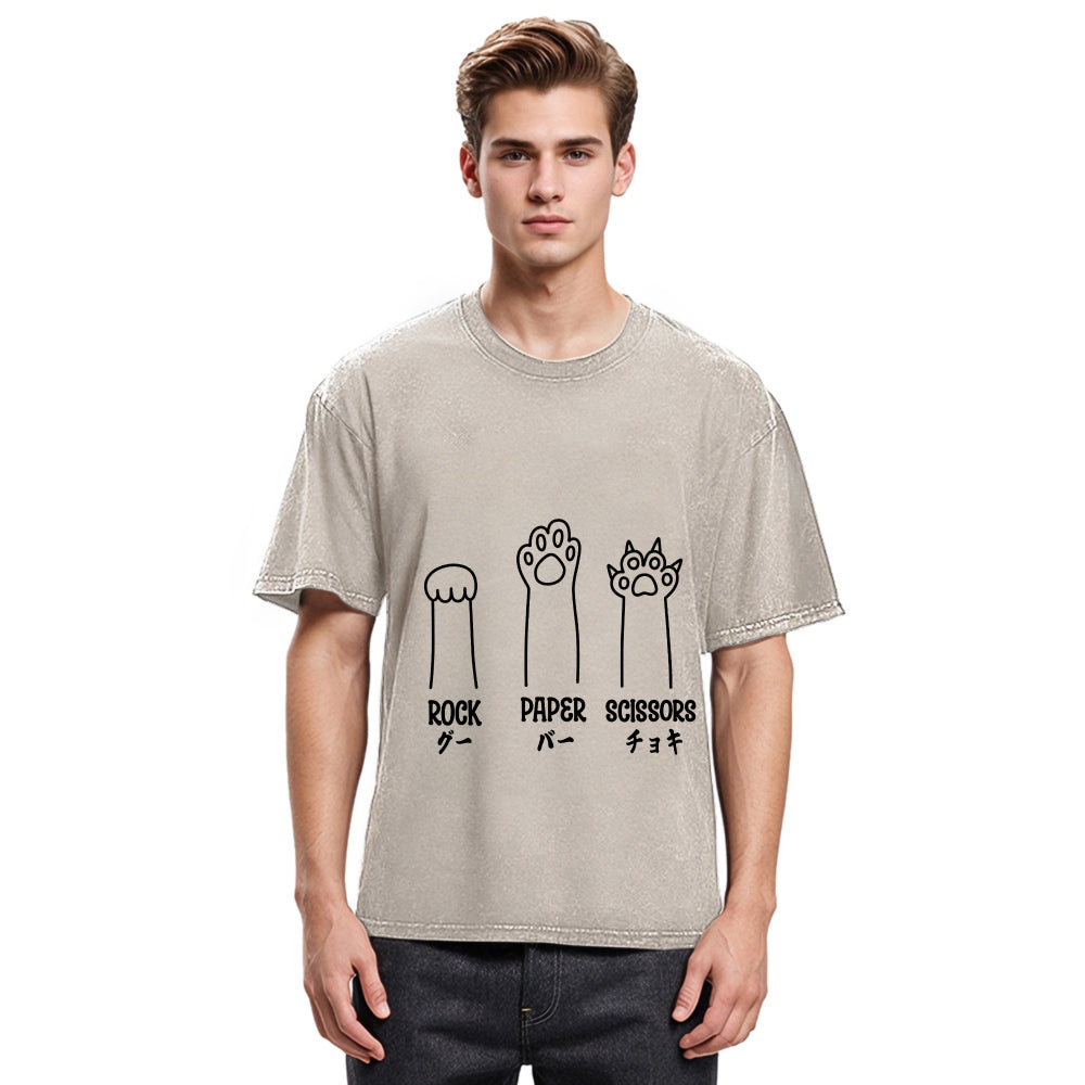Tokyosol Rock Paper Scissors Washed T-Shirt