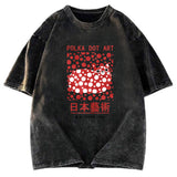 Tokyosol Japanese Polka Dot Art Washed T-Shirt