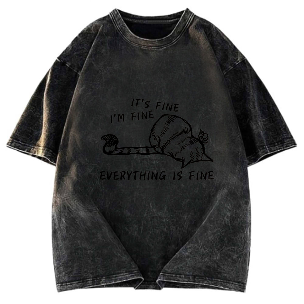 Tokyosol Everything Is Fine Washed T-Shirt