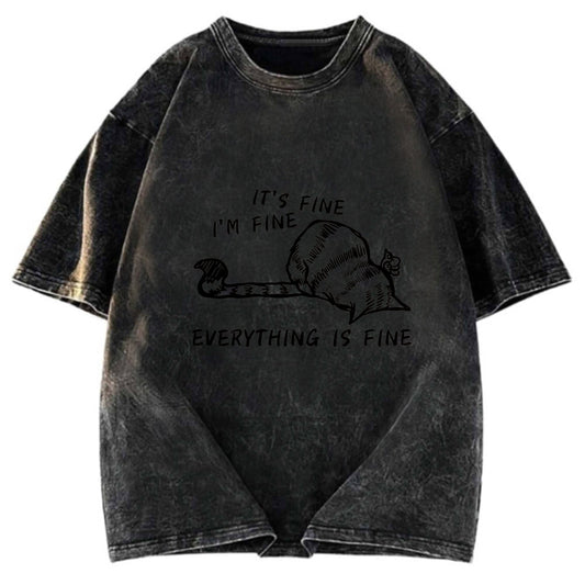 Tokyosol Everything Is Fine Washed T-Shirt
