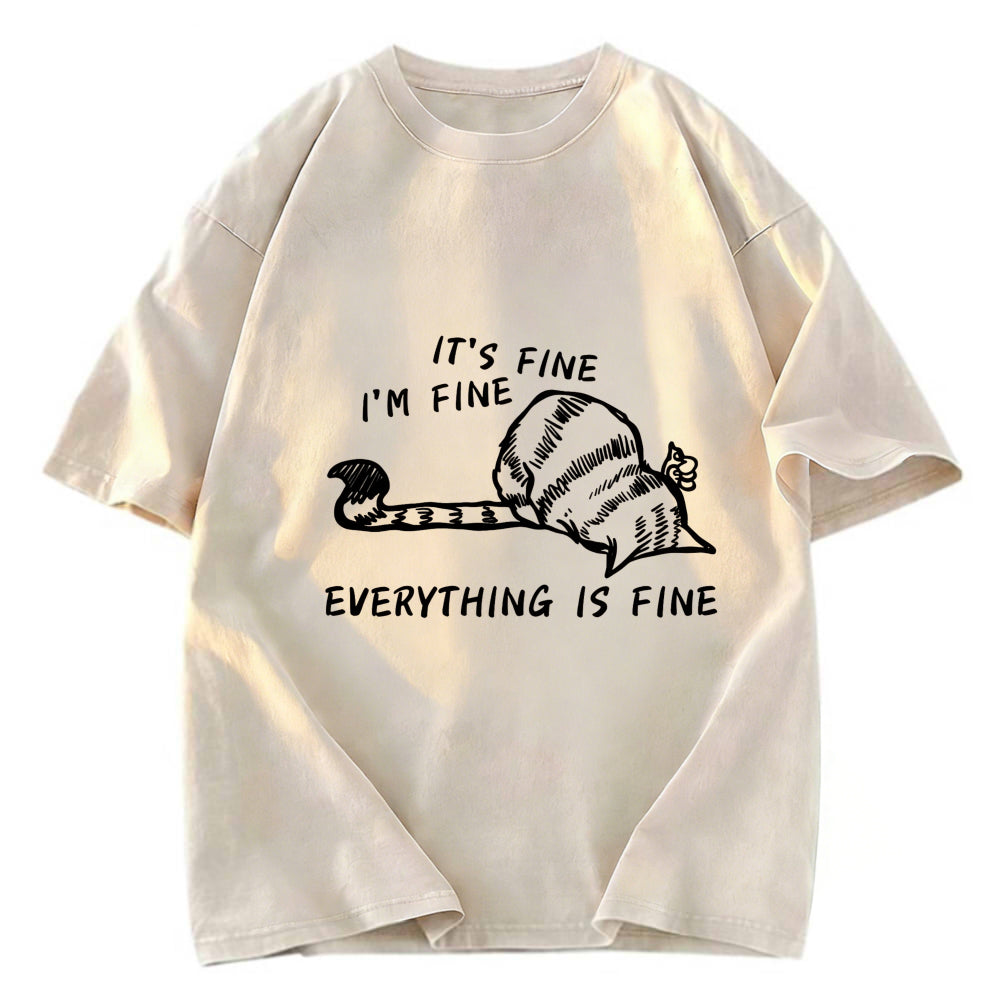 Tokyosol Everything Is Fine Washed T-Shirt