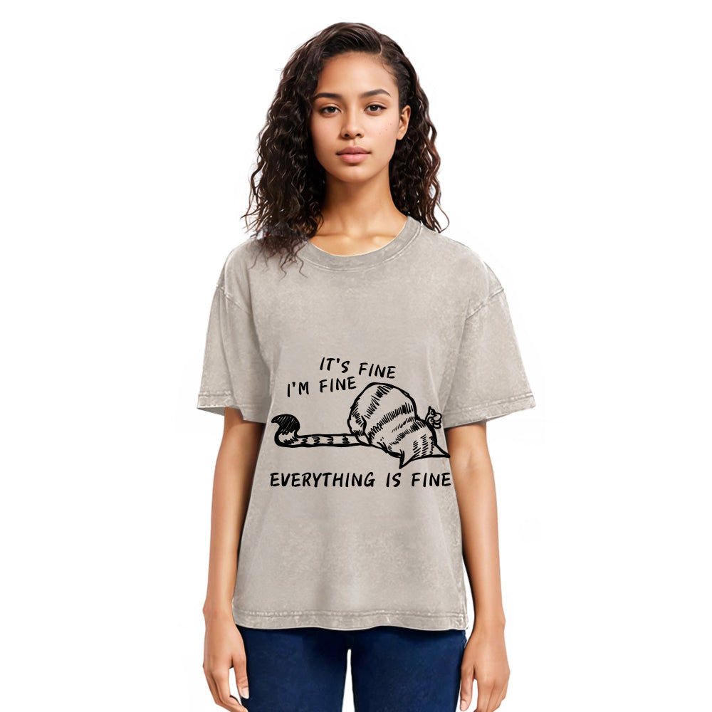 Tokyosol Everything Is Fine Washed T-Shirt
