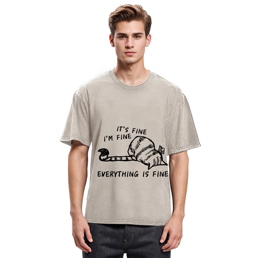Tokyosol Everything Is Fine Washed T-Shirt