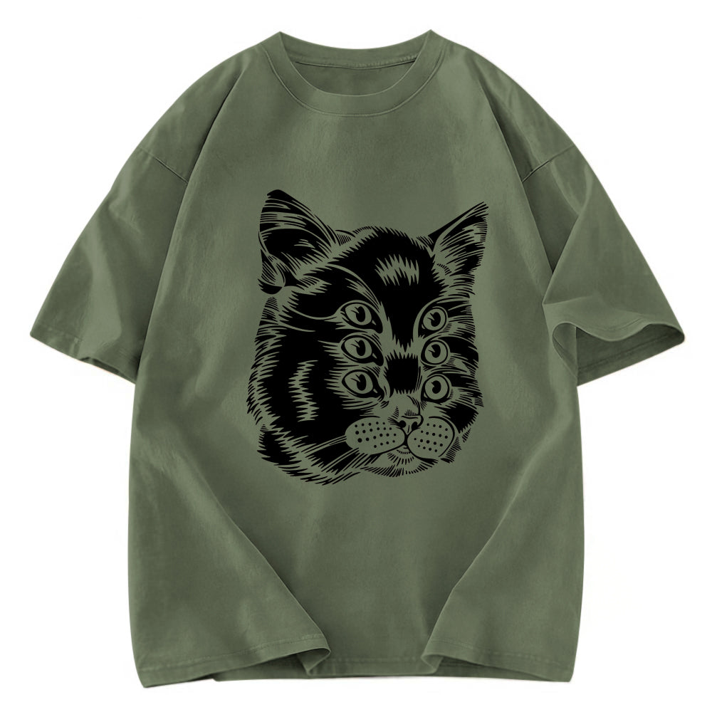 Tokyosol Six-eyed Cat Japan Washed T-Shirt