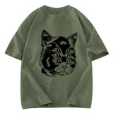 Tokyosol Six-eyed Cat Japan Washed T-Shirt