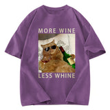 Tokyosol More Wine Less Whine Washed T-Shirt