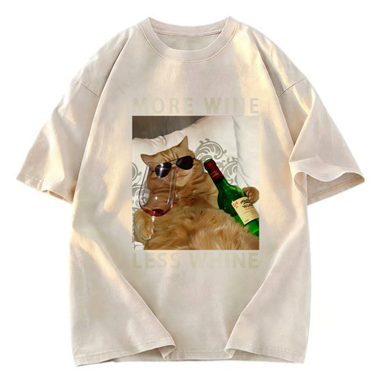 Tokyosol More Wine Less Whine Washed T-Shirt