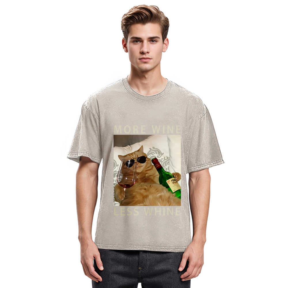 Tokyosol More Wine Less Whine Washed T-Shirt
