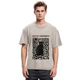 Tokyosol Polka Dot Art Cat Washed T-Shirt