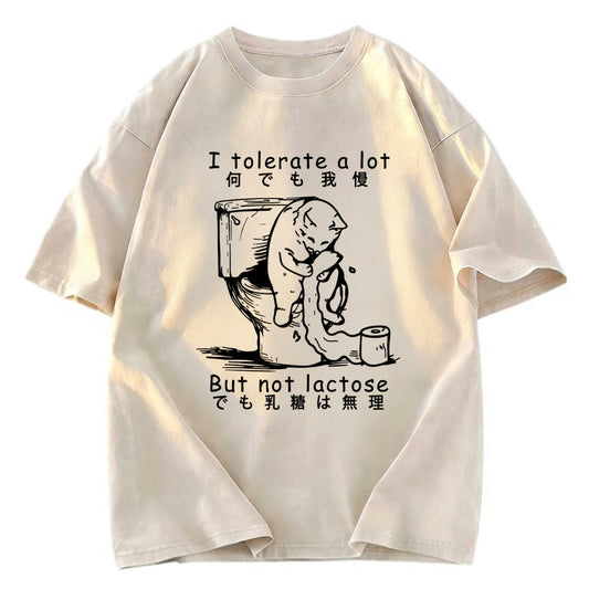 Tokyosol I Am Lactose Intolerant Washed T-Shirt