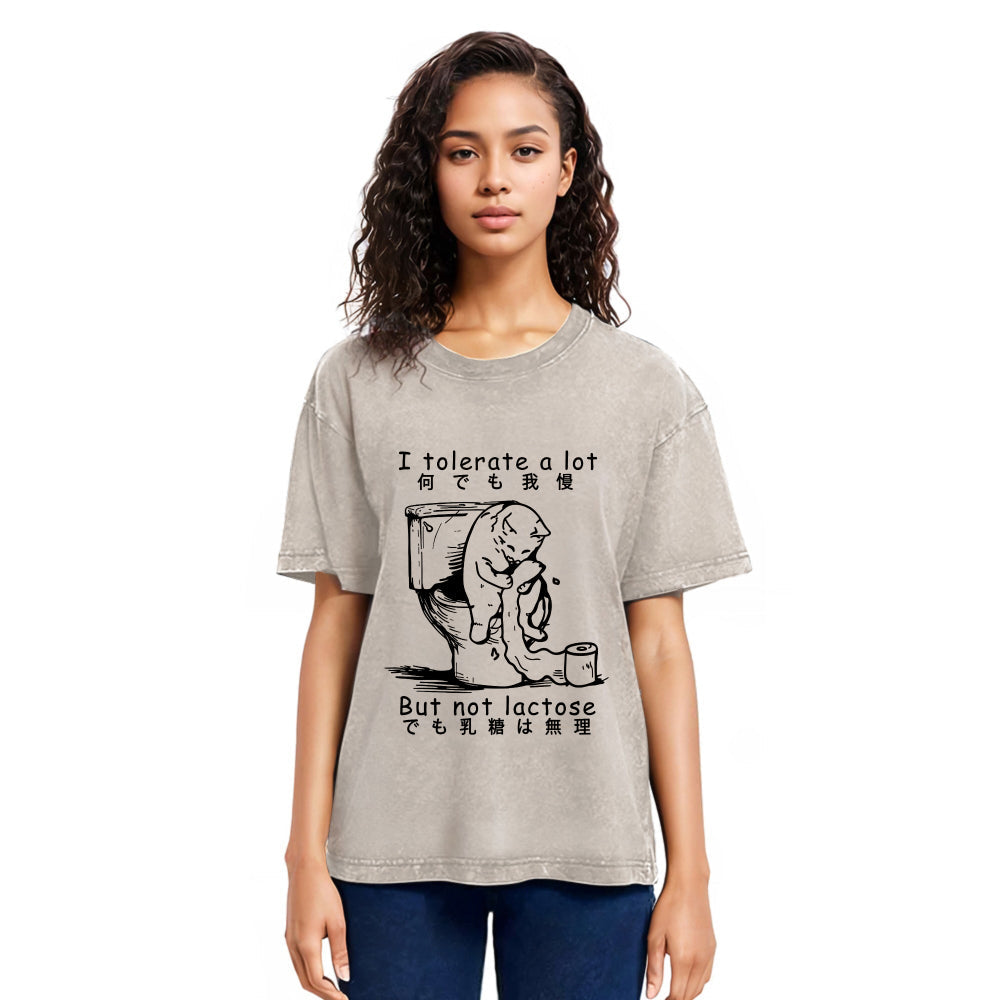 Tokyosol I Am Lactose Intolerant Washed T-Shirt