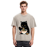Tokyosol Cat Eating Favorite Ramen Washed T-Shirt