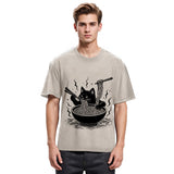 Tokyosol Ramen Lover Cat Washed T-Shirt