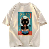 Tokyosol Ramen Fanatic Cat Washed T-Shirt