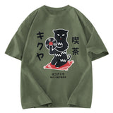 Tokyosol Vintage Black Cat Japanese Washed T-Shirt