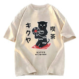 Tokyosol Vintage Black Cat Japanese Washed T-Shirt