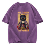 Tokyosol More Espresso Less Depresso Funny Washed T-Shirt