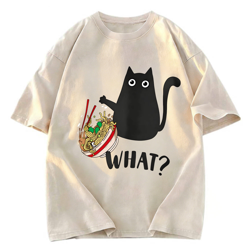 Tokyosol Naughty Cat Japanese Washed T-Shirt