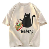 Tokyosol Naughty Cat Japanese Washed T-Shirt