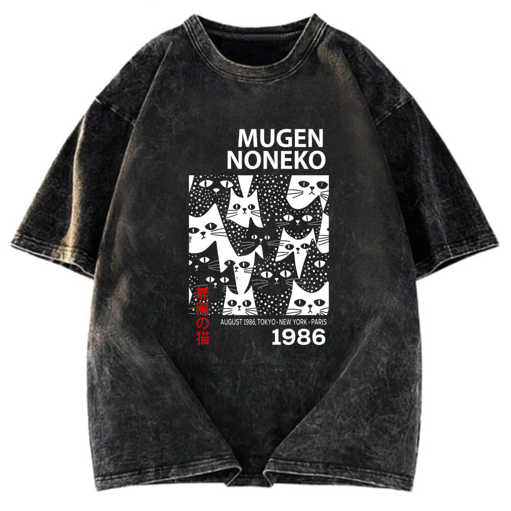 Tokyosol Unlimited Cats Washed T-Shirt