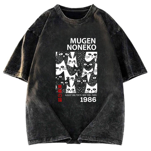 Tokyosol Unlimited Cats Washed T-Shirt