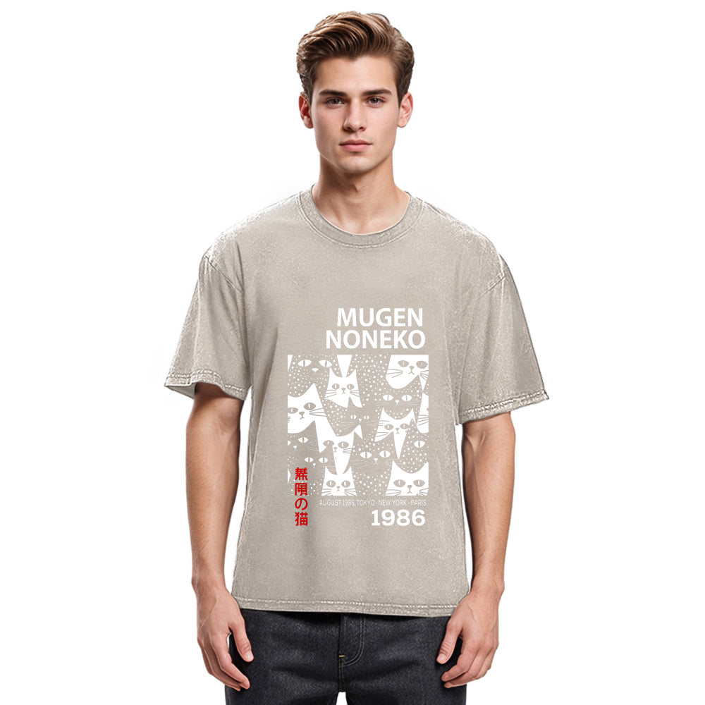 Tokyosol Unlimited Cats Washed T-Shirt