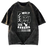 Tokyosol Melt Banana Cat Washed T-Shirt
