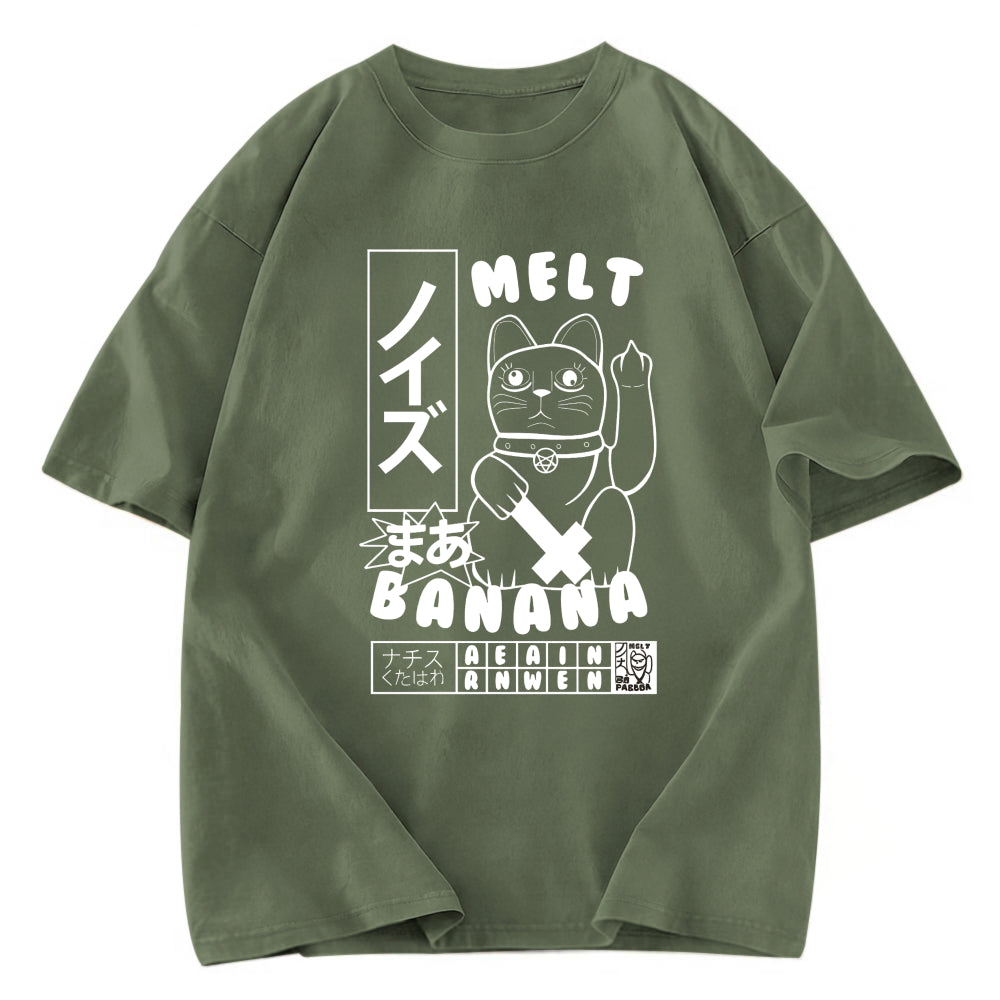 Tokyosol Melt Banana Cat Washed T-Shirt