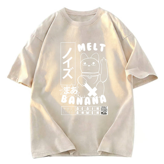 Tokyosol Melt Banana Cat Washed T-Shirt
