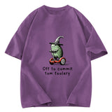 Tokyosol Frog Riding A Balance Scooter Washed T-Shirt