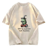 Tokyosol Frog Riding A Balance Scooter Washed T-Shirt