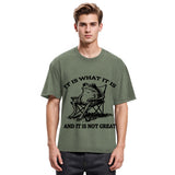 Tokyosol Resting Frog Funny Washed T-Shirt