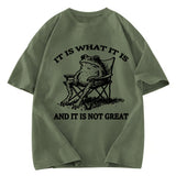 Tokyosol Resting Frog Funny Washed T-Shirt