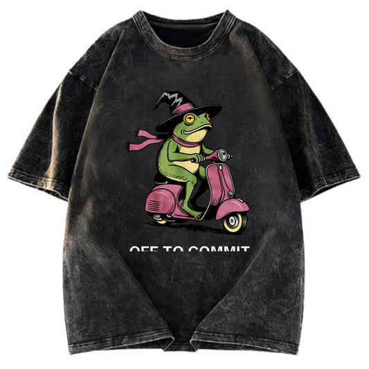 Tokyosol Off to Commit Tom Foolery Frog Washed T-Shirt